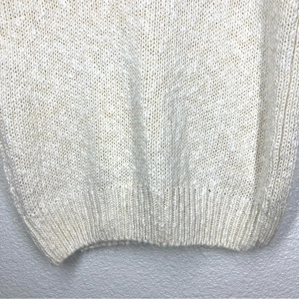 Vintage 80s Cottage Knit Short Sleeves Sweater Pastel Tones Floral Mervyn's
